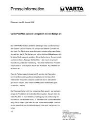 VARTA PoLiFlex ® - weitere Informationen