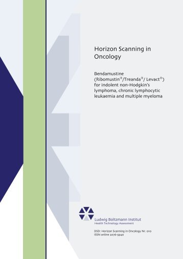 Horizon Scanning in Oncology - Repository of the LBI-HTA - Ludwig ...