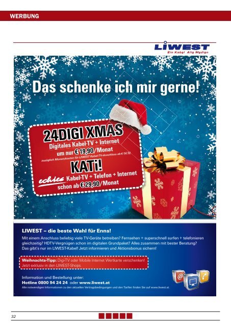 Das schenke ich mir gerne! 24DIGI XMAS Digitales Kabel-Tv + - Enns