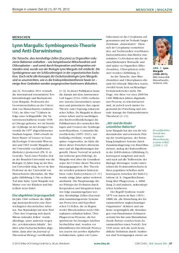 Lynn Margulis - Evolutionsbiologen.de