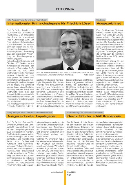 uni.kurier.aktuell 61/mai.2006 Aus dem - Universität Erlangen ...