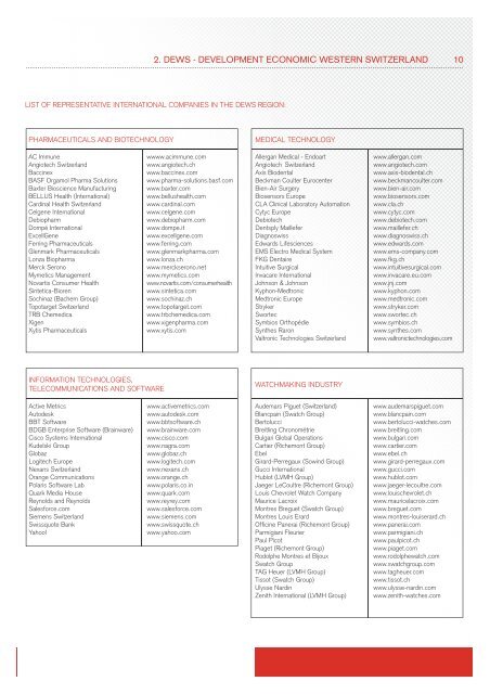 2. DEWS - DEVELOPMENT ECONOMIC WESTERN SWITZERLAND 10 - English ...