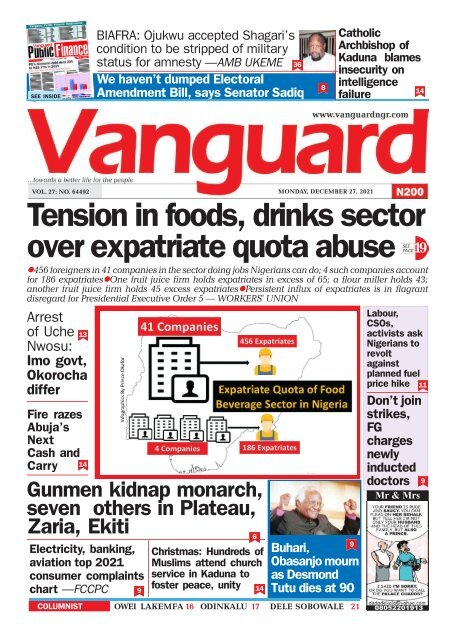 27122021 - Tension in foods, drinks sector over expatriate quota abuse