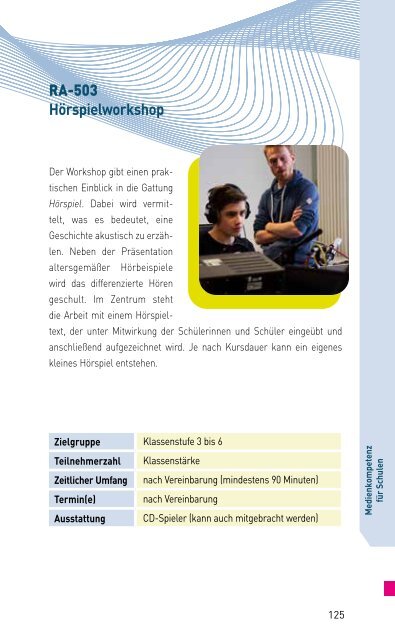 VERANSTALTUNGSPROGRAMM DES MKZ DER LMS 22/1