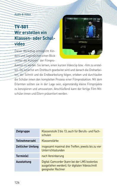 VERANSTALTUNGSPROGRAMM DES MKZ DER LMS 22/1