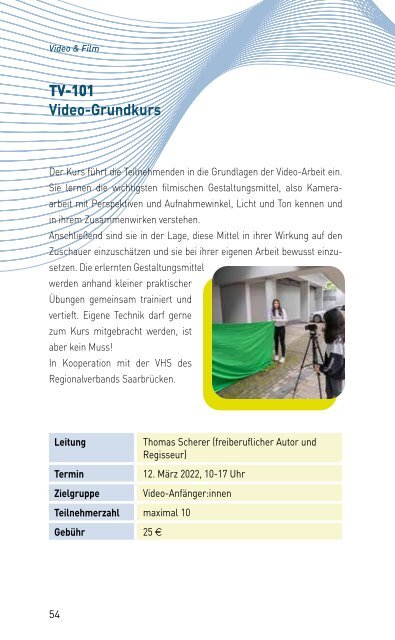 VERANSTALTUNGSPROGRAMM DES MKZ DER LMS 22/1