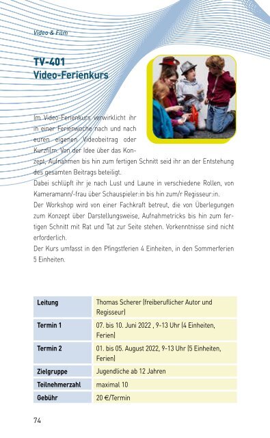 VERANSTALTUNGSPROGRAMM DES MKZ DER LMS 22/1