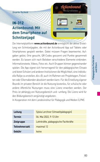 VERANSTALTUNGSPROGRAMM DES MKZ DER LMS 22/1