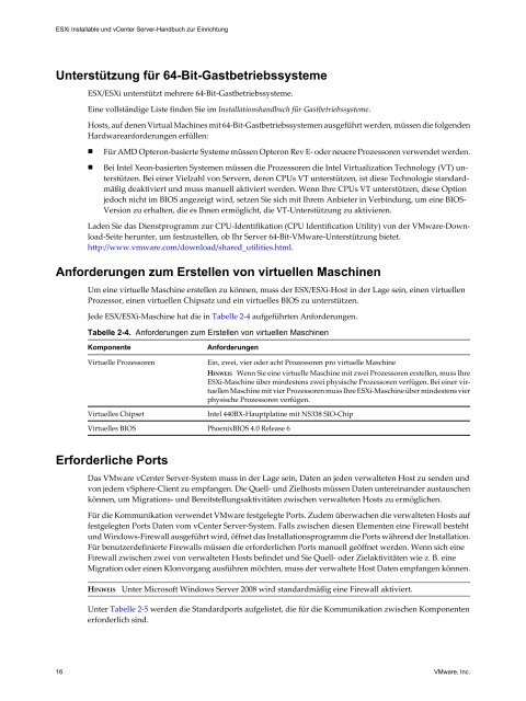 ESXi Installable und vCenter Server-Handbuch zur ... - VMware