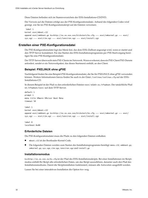 ESXi Installable und vCenter Server-Handbuch zur ... - VMware