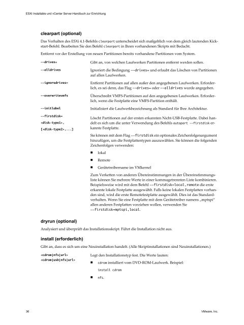 ESXi Installable und vCenter Server-Handbuch zur ... - VMware