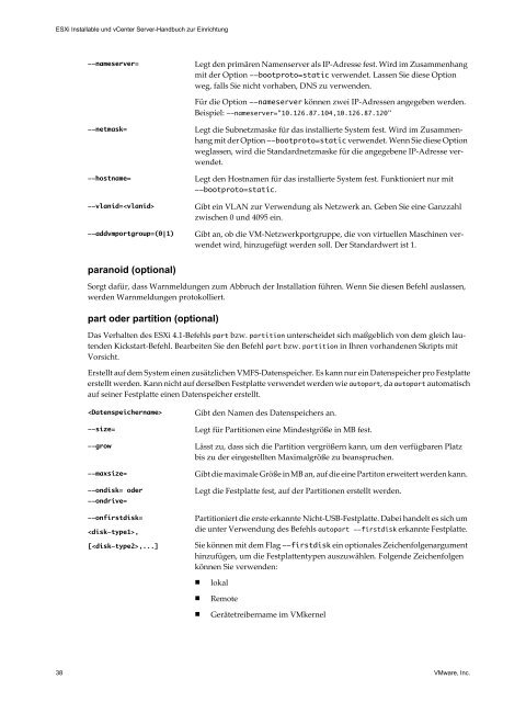 ESXi Installable und vCenter Server-Handbuch zur ... - VMware
