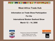 III Select Products - Fish and Seafood - AGOA Toolkit