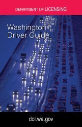 Washington Driver Guide - Washington Department of Licensing