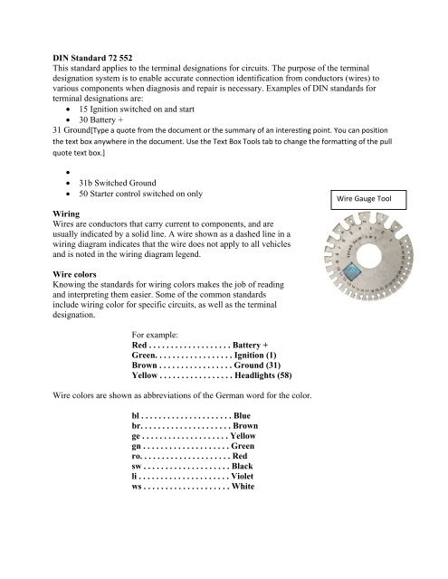 Electrical Wiring Diagrams