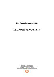 Genealogiereport für Leopold Jungwirth