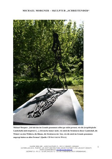 michael morgner – skulptur „schreitender“ 1 - Galerie Oben