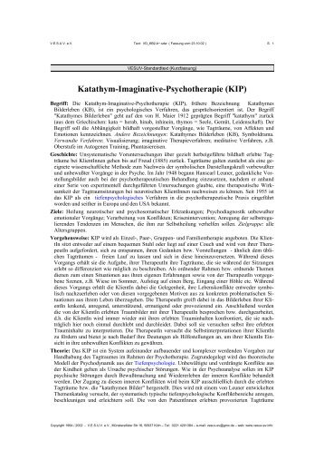 Katathym-Imaginative-Psychotherapie (KIP) - Netzwerk ...