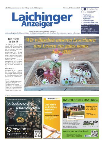 Laichinger Anzeiger 29.12.2021
