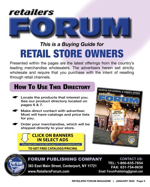 Retailers Forum Magazine January 2022 EMAG