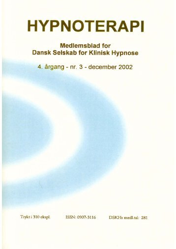 ved psykolog Annalise Rust - Dansk Selskab for Klinisk Hypnose