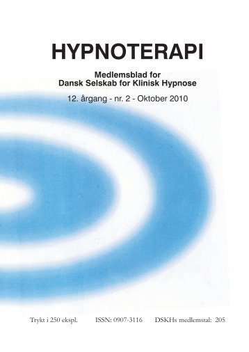 Oktober 2010 - Dansk Selskab for Klinisk Hypnose