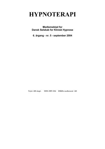 september 2004 - Dansk Selskab for Klinisk Hypnose