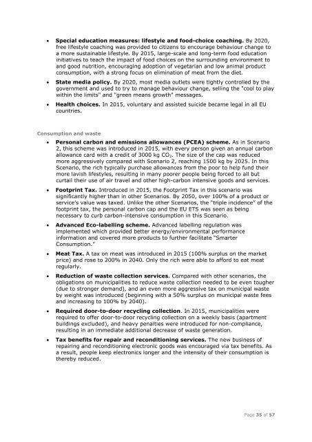 OPEN: EU Scenario Storylines Report: - One Planet Economy Network