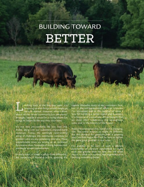 Certified Angus Beef ® Brand Update 2021