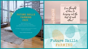 Future Skills Farming 2022 - Creativity creates Innovation out of Crisis