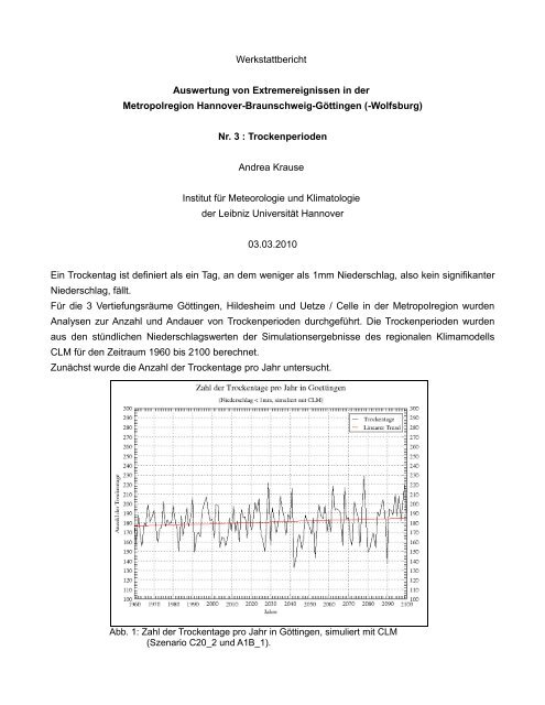 Trockenperioden - Klimafolgenmanagement