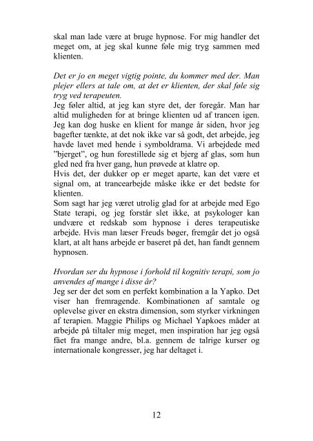 Formandsberetning 2005 - Dansk Selskab for Klinisk Hypnose