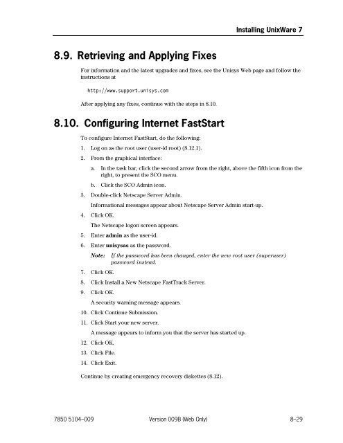 ClearPath IX Systems Installation and Configuration Guide