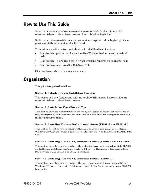 ClearPath IX Systems Installation and Configuration Guide