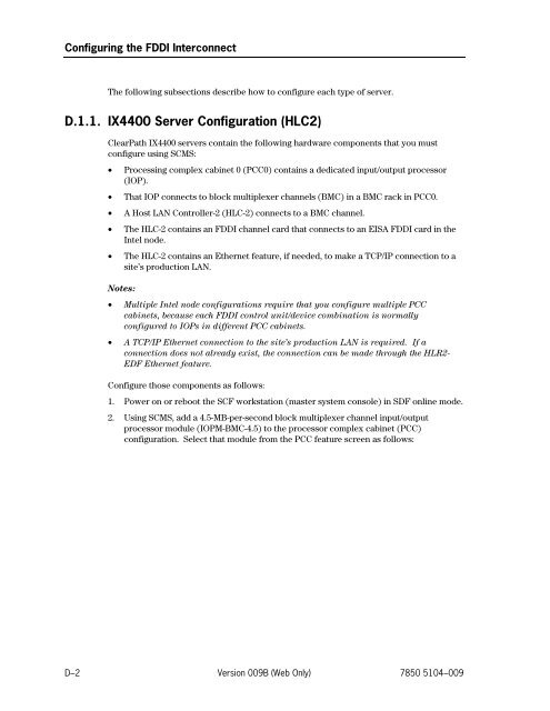 ClearPath IX Systems Installation and Configuration Guide