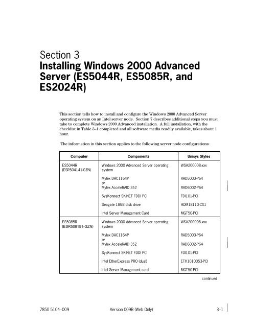 ClearPath IX Systems Installation and Configuration Guide