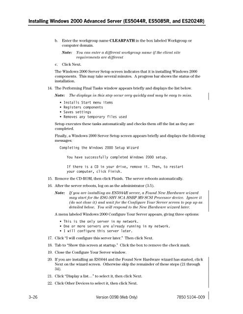 ClearPath IX Systems Installation and Configuration Guide