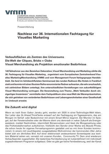 Nachlese zur 36. Internationalen Fachtagung für Visuelles ... - VMM