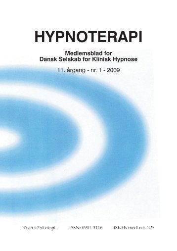 Hypnoterapi Sep 09 - Dansk Selskab for Klinisk Hypnose