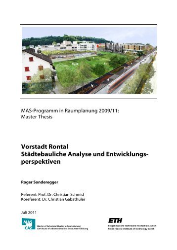 Vorstadt Rontal Städtebauliche Analyse und Entwicklungs ...