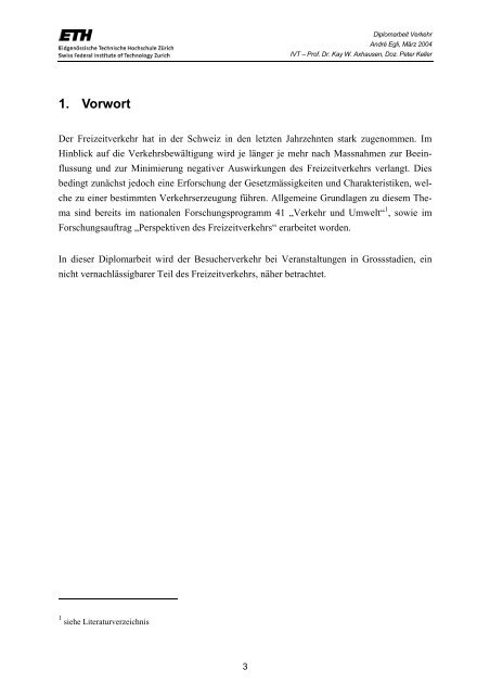 Verkehrserzeugung und –bewältigung bei ... - IVT