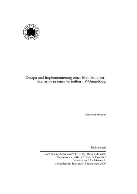 Design und Implementierung eines Mehrbenutzer- Szenarios ... - NMM