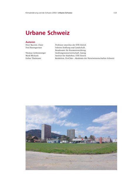 Urbane Schweiz - OcCC