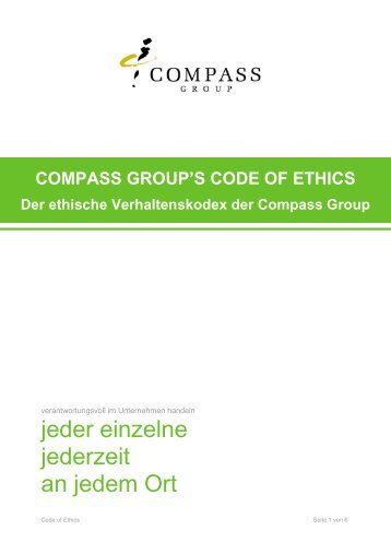 Compass Croup Code of Ethics - Eurest