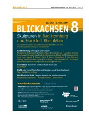 Skulpturen in Bad Homburg und Frankfurt RheinMain - Blickachsen