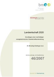 Landwirtschaft 2020 - Energiesysteme der Zukunft