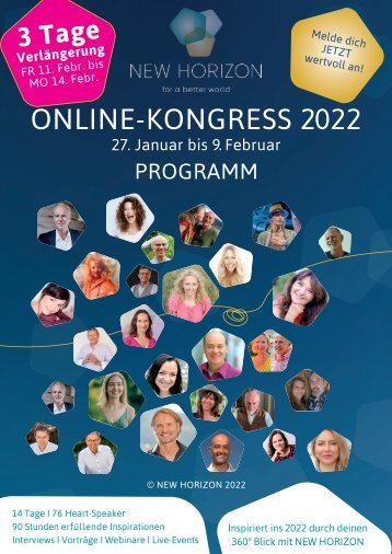 Programm NEW HORIZON online Kongress 2022