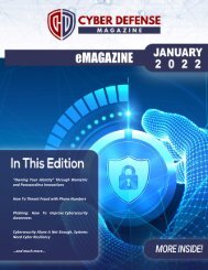 Cyber Defense eMagazine January Edition for 2022