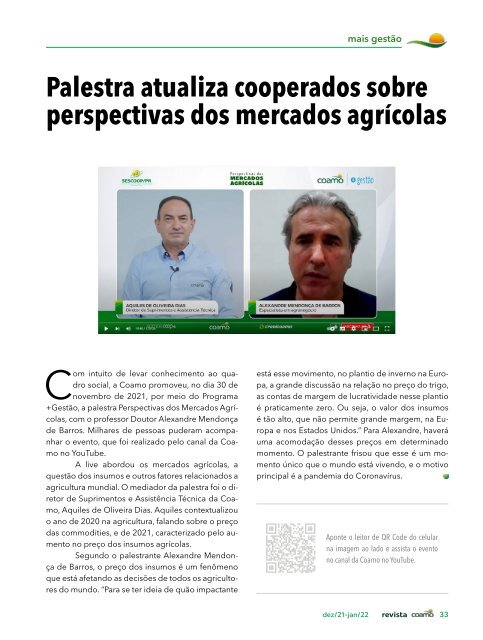 Revista Coamo - Dezembro/2021 - Janeiro/2022