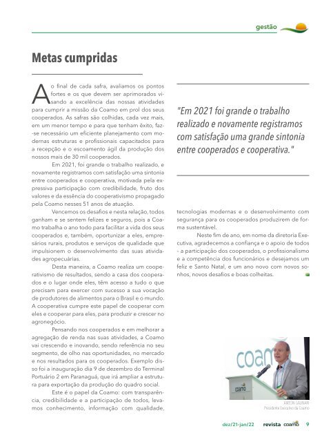 Revista Coamo - Dezembro/2021 - Janeiro/2022